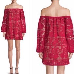 For Love And Lemons Red  Lace Dress Size S